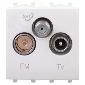 Avanti TV-FM-SAT ''Белое облако'', 16A, 2 модульный - DKC (ДКС)