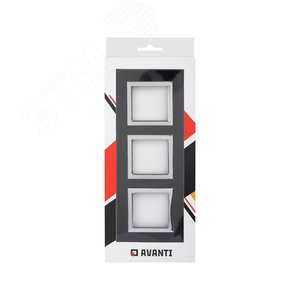 Рамка из натурального стекла, ''Avanti'', черная, 6 модулей 5