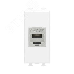 Avanti Компьютерная розетка RJ-45 без шторки      модульная кат.5е экранированная Белое облако 1    модуль - фото 2