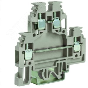 Зажим проходной двухуровневый серый DAS.4/LI бежевый с лампой LED QUADRO (ZDS123) - DKC (ДКС)
