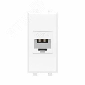 Avanti Розетка компьютерная RJ-45 без шторки      модульная кат.6 Белое облако 1 модуль - фото 2