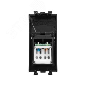 Компьютерная розетка ''Черный квадрат'' ''Avanti'' RJ-45 модульная, кат. 6А, 1 мод - фото 3