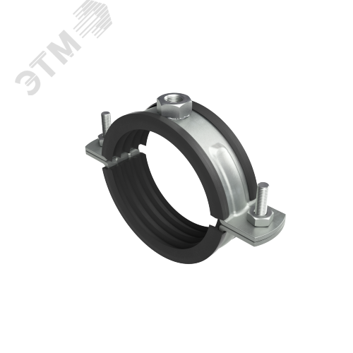 Хомут для высоких нагрузок с изоляцией с гайкой М16 для труб d 16''