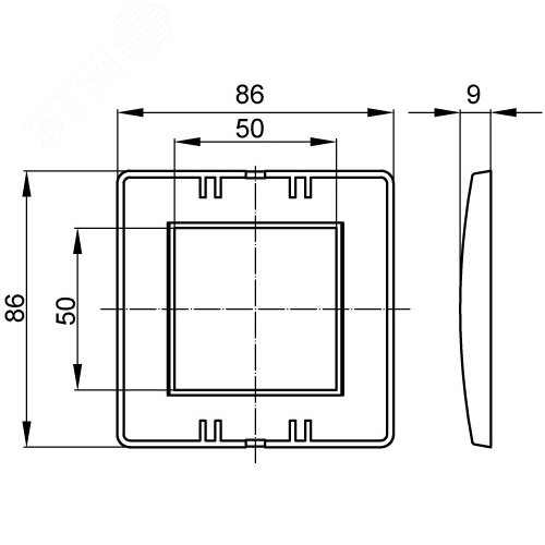 Рамка 2 модуля коричневая 2