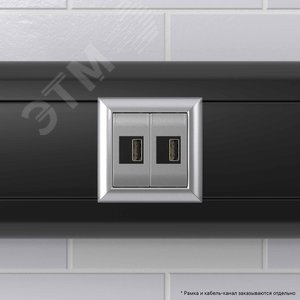 Avanti USB зарядное устройство модульное          закаленная сталь 2модуля 6