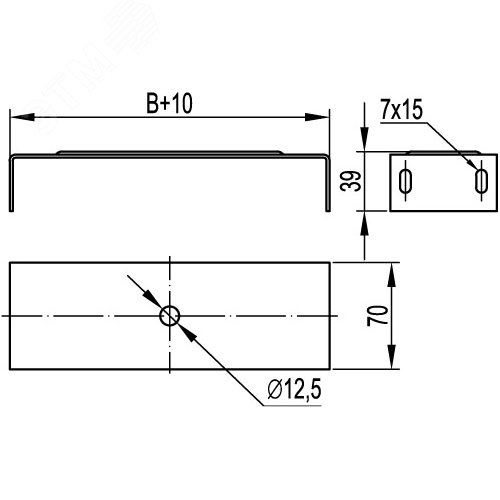 Направляющая SPC под лоток основание 300 горячеоцинкованная 2