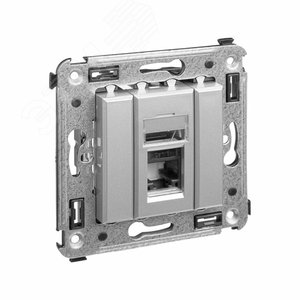 Avanti Компьютерная розетка RJ-45 в стену, кат.6А одина  ная, , Закаленная сталь - фото 2