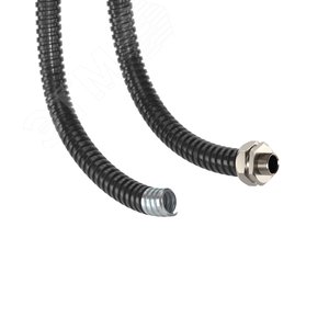 Металлорукав DN 40мм в герметичной ПВХ изоляции,  Dвн 40,0 мм, Dнар 46,0,25 м, цвет чёрный 2