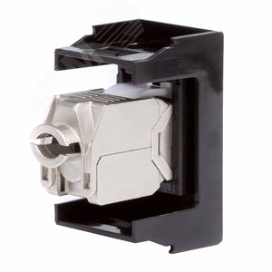 Розетка RJ-45 категория 5E экран Viva 1 модуль черная - фото 3