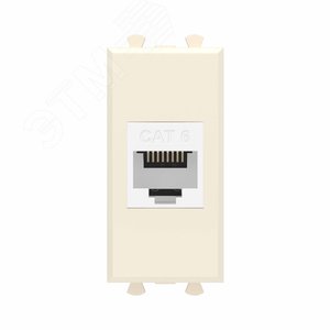 Avanti Компьютерная розетка RJ-45 без шторки модульная, кат.6,  Ванильная дымка, 1 модуль - DKC (ДКС)