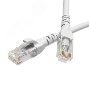 Патч-корд неэкранированный CAT5E U/UTP 4х2 LSZH белый 1.5м - DKC IT