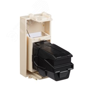 HDMI розетка модульная, тип А-А, Avanti, ванильная дымка, 1 модуль - фото 4