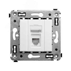 Avanti Розетка телефонная в стену одинарная, ''Белое облако''