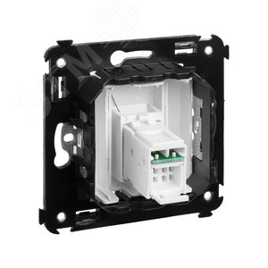 Avanti Компьютерная розетка RJ-45 в стену, кат.6  одинарная Белое облако - фото 4