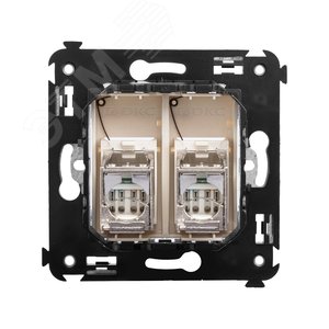 Avanti Розетка RJ-45 в стену, кат.6 двойная экранированная, ''Ванильная дымка'' - фото 3