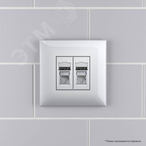 Avanti Компьютерная розетка RJ-45 в стену кат.5e двойная экранированная Закаленная сталь 6