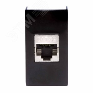 Розетка RJ-45 категория 5E экран Viva 1 модуль черная - DKC (ДКС)