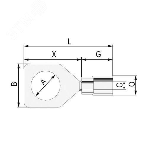 Наконечник кабельный НКИ 1.5-2.5 с изолированным фланцем синий (100шт) 3