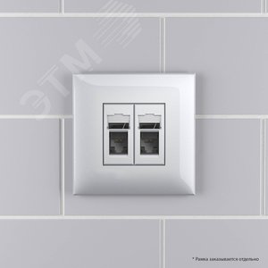Avanti Компьютерная розетка RJ-45 в стену кат.5e двойная Закаленная сталь 6