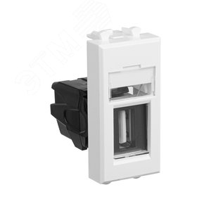Avanti USB 2.0 розетка ''Белое облако'' модульная, тип А-А, 1 модульная - фото 2
