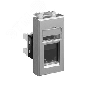 Avanti Телефонная розетка RJ-12 модульная  Закаленная сталь 1модуль 2