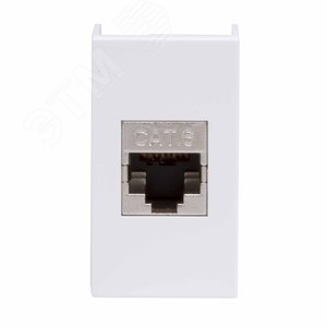 Розетка компьютерная RJ45 категория 6 экран Viva белая 1 модуль - DKC (ДКС)