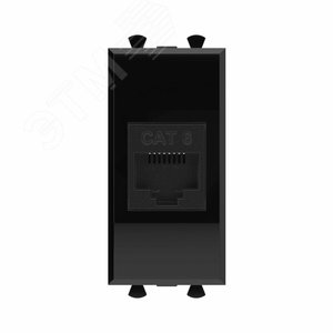 Avanti Компьютерная розетка RJ-45 без шторки модульная, кат.6,  Черный квадрат, 1 модуль - DKC (ДКС)