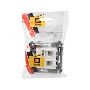 Avanti Розетка RJ-45 в стену, кат.6 двойная, ''Белое облако'' - фото 5
