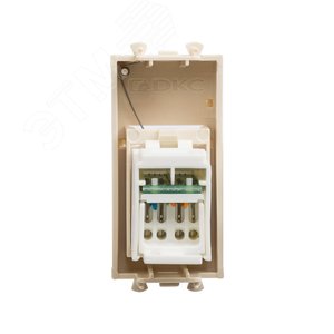 Компьютерная розетка ''Ванильная дымка'' ''Avanti'' RJ-45 модульная, кат. 6А, 1 мод - фото 3