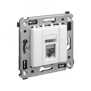 Avanti Компьютерная розетка RJ-45 в стену, кат.6 одинар  ая экранированная, , Белое облако - фото 2