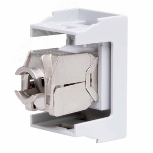 Розетка RJ-45 категория 6 экр Viva 1 модуль серая - фото 3