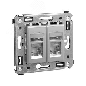 Avanti Компьютерная розетка RJ-45 в стену кат.5e двойная экранированная Закаленная сталь 2
