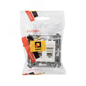 Avanti Розетка RJ-45 в стену, 5e двойная, Белое   облако - фото 5