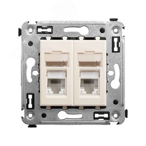 Avanti Розетка RJ-45 в стену, 5e двойная, ''Ванильная дымка'' - DKC (ДКС)