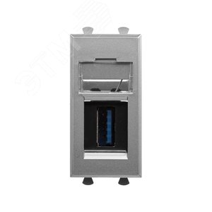 Avanti USB 3.0 розетка модульная, тип А-А, , Закаленная сталь, 1модуль - DKC (ДКС)