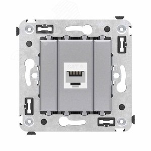 Avanti Компьютерная розетка RJ-45 без шторки в стену, кат.6 одинарная,  Закаленная сталь - DKC (ДКС)