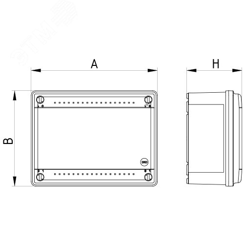 Коробка пластиковая FS с гладкими стенками и клеммниками  IP56 150х110х70мм  5р  450V 30A 16мм.кв - фото 2