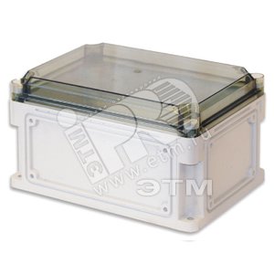 Корпус IP67 400х300х160 Hкрышки=35 с выбивным фланцем прозрачная крышка - DKC (ДКС)