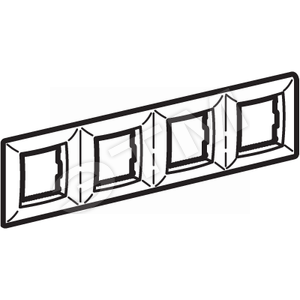 Рамка 4 поста RAL9022 - DKC (ДКС)
