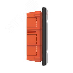 Щит встраиваемый с дверцей 12 модулей IP41 черный с клеммным блоком 63А - фото 2