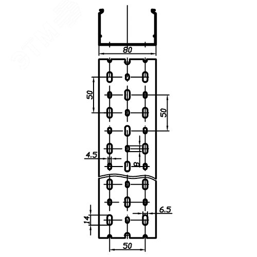 Короб перфорированный RL12 80x60 серый QUADRO 6