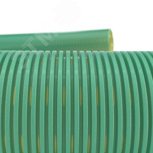 Труба гибкая двустенная дренажная D=125мм класс SN6 перфорация 360 градусов зеленый 4