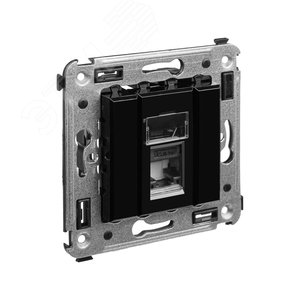 Avanti Компьютерная розетка RJ-45 в стену, кат.6А одина  ная, , Черный квадрат - фото 2