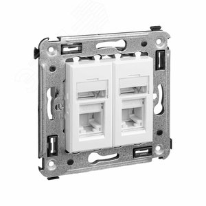 Avanti Розетка RJ-45 в стену, кат.6 двойная, ''Белое облако'' - фото 2