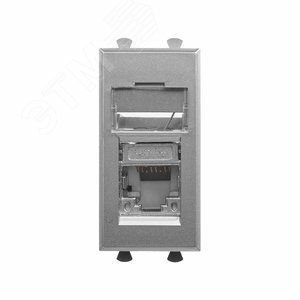 Компьютерная розетка RJ-45 модульная, кат.5е экранированная,"Avanti","Закаленная сталь", 1 модуль | 4404361 | DKC - DKC (ДКС)