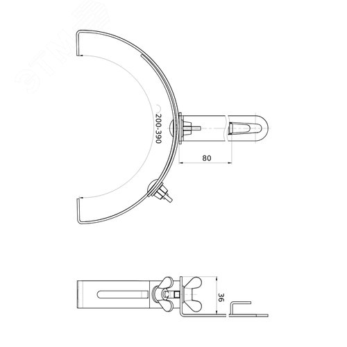 Угол вертикальный шарнирный 50х600 универсальный цинк-ламельный 2