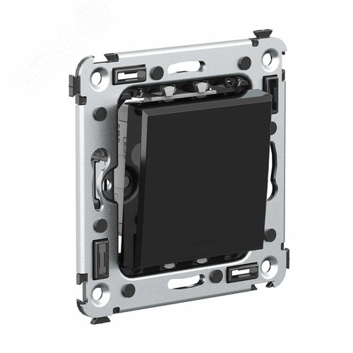 Avanti Выключатель одноклавишный, в стену, Черный квадрат 2