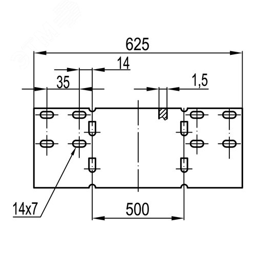 Редукция-заглушка H= 150 мм L=500 мм 2