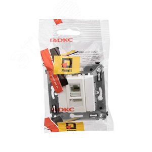 Avanti Компьютерная розетка RJ-45 в стену, кат.6  одинарная Белое облако - фото 5