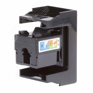 Розетка RJ-45 кат.6 Viva 1 модуль черный - фото 3